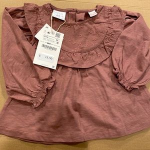 NWT Zara Baby Embroidered Shirt - 12-18m